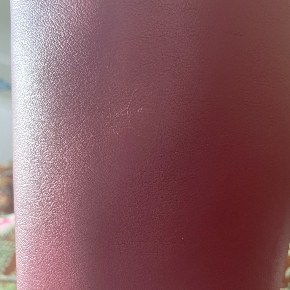 Salvatore Ferragamo Women's Antea Burgundy Leather Suede Knee High Boots size 9 - Picture 11 of 16